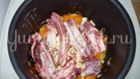 гречневая каша со свиными ребрышками из мультиварки