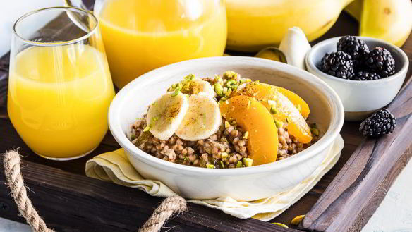 Рецепт Гречневой сладкой каши с бананами