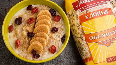 каша геркулес с бананом