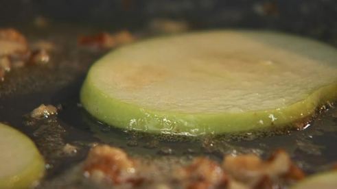 каша из зеленой гречи с яблоком и тархун