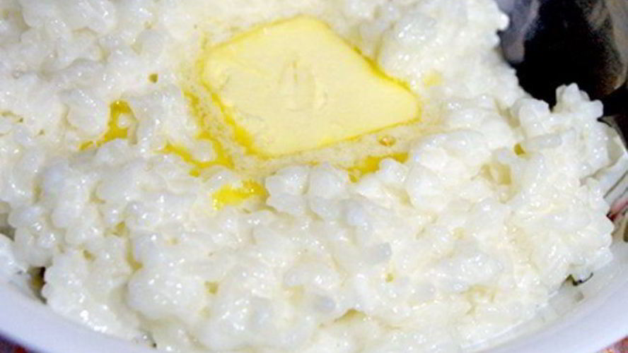 Рецепт каши рисовой молочной с маслом