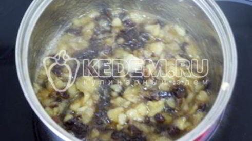 каша рисовая с бананом и черносливом