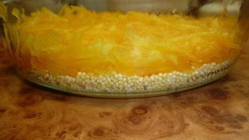 каша слоеная из двух круп с тыквой