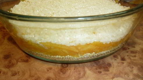 каша слоеная из двух круп с тыквой