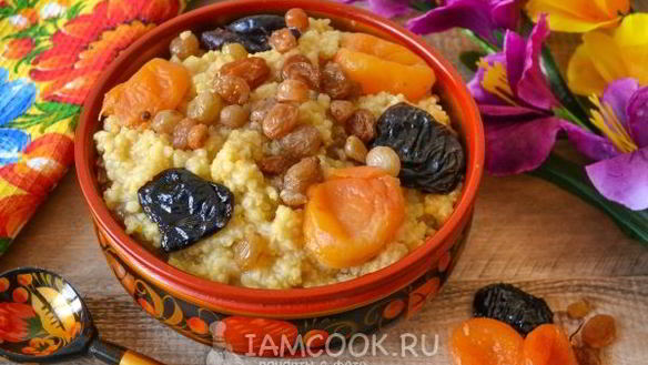 Рецепт Кутьи из пшена с сухофруктами