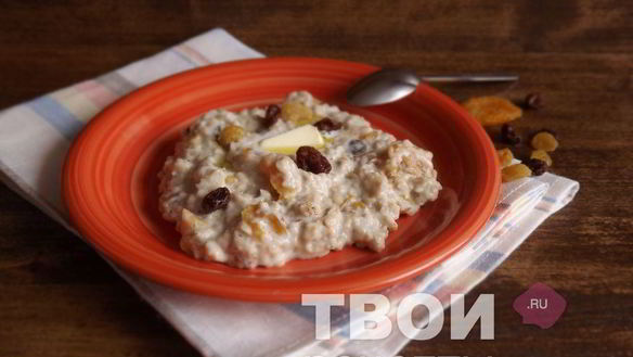 Рецепт Овсяной каши с сухофруктами
