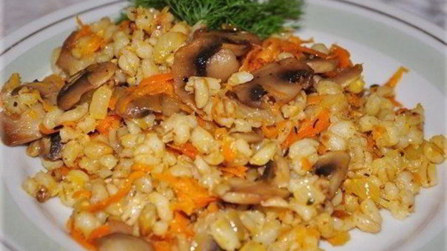 Рецепт перловой каши с грибами