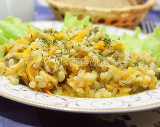 Перловка с грибами в мультиварке