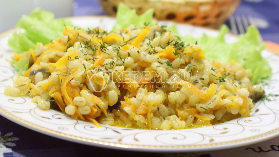Рецепт перловки с грибами в мультиварке