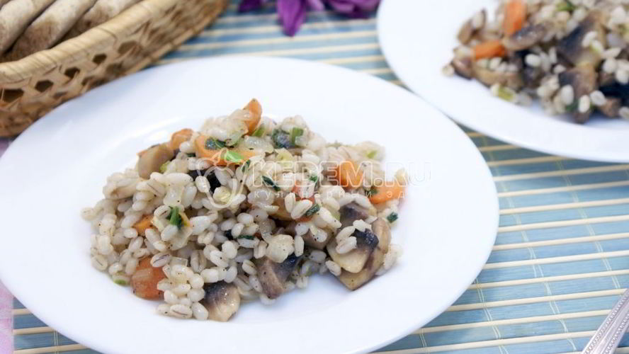 Рецепт перловки с грибами