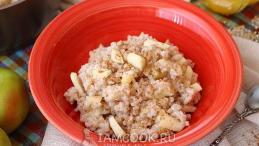 Рецепт пшеничной каши с яблоками