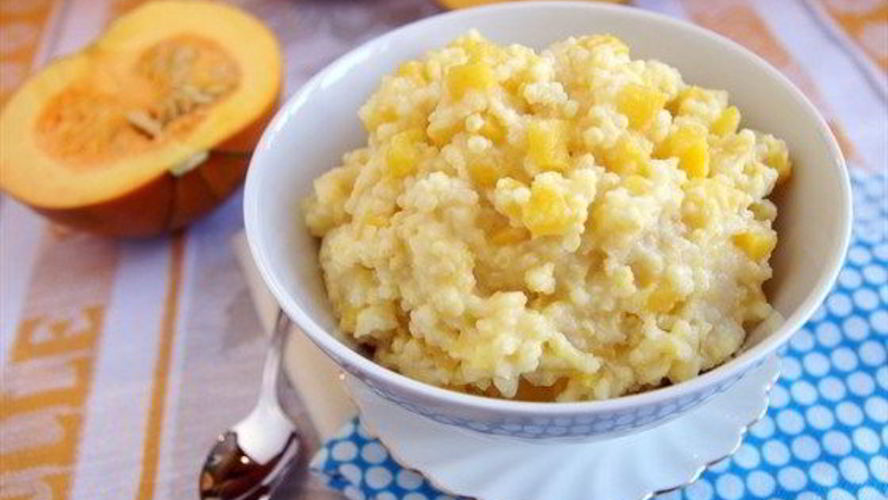 Рецепт пшенной молочной каши с тыквой