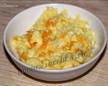 Пшенная каша с тыквой в мультиварке