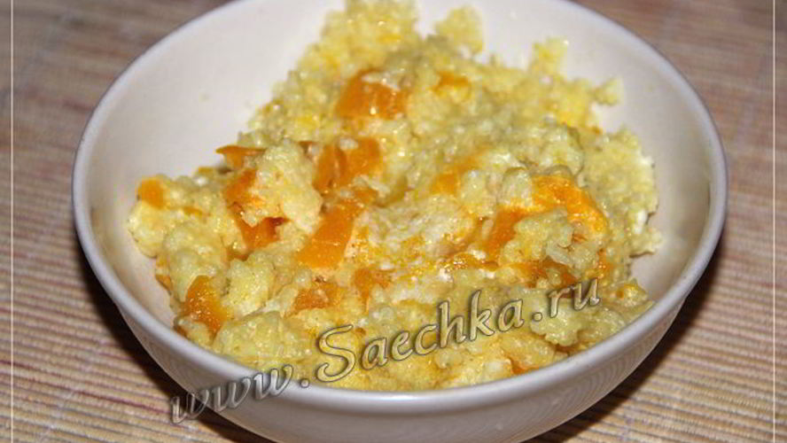 Рецепт пшенной каши с тыквой в мультиварке