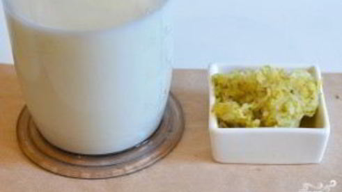 айран с огурцами и зеленью