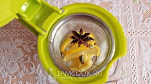 чай имбирный с лимоном и медом