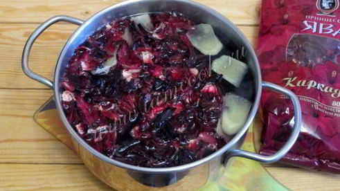 чай каркаде с имбирем