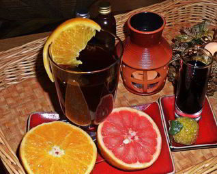 Чай пуэр с цитрусами и бальзамом