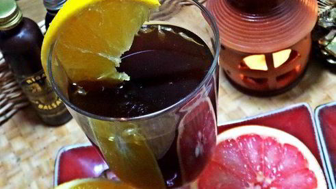 чай пуэр с цитрусами и бальзамом