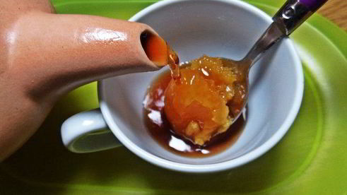 чай пуэр с цитрусами и бальзамом