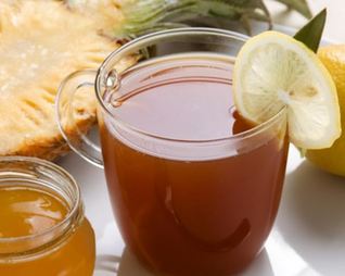 Чай с ананасовым соком и лимоном