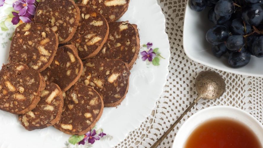 Рецепт чайной колбасы из печенья