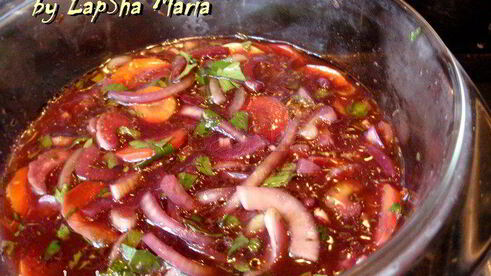 говядина тушенная с овощами