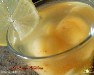 Имбирный чай с курагой