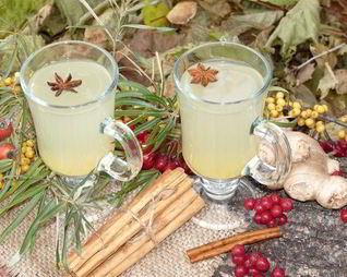 Имбирный чай с облепихой