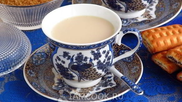 Рецепт Индийского имбирного чая Масала с молоком и кардамоном