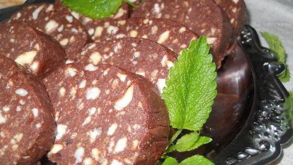 Рецепт Вкусной чайной колбаски из печенья