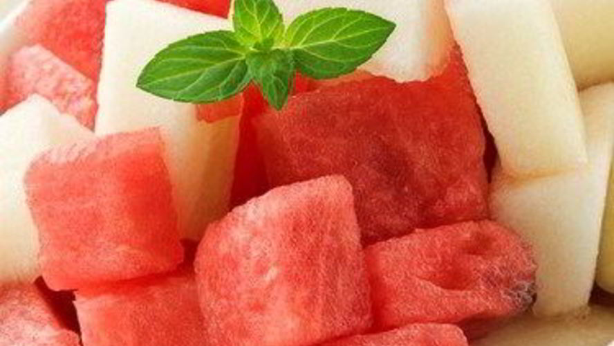 Рецепт дыни и арбуз в лаймовом сиропе