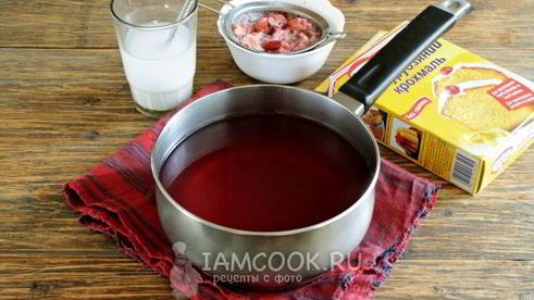 кисель из клубники