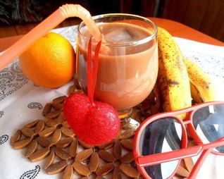 Бананово-шоколадный смузи