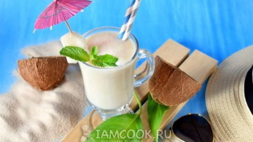 Рецепт грушева-бананового смузи с кокосовым молоком