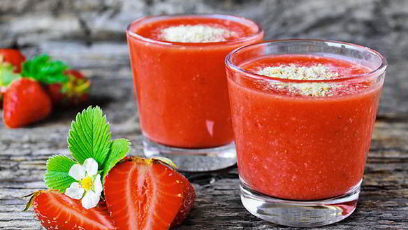 Рецепт Клубнично-орехового смузи