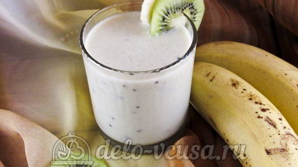 Рецепт Овсяного смузи с бананом и киви