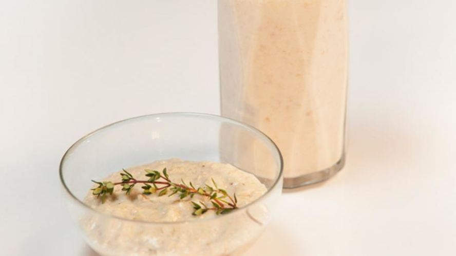 Рецепт ризотто из овсянки с грибами и овсяный смузи с грушей