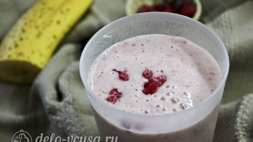 Рецепт смузей с малиной и бананом