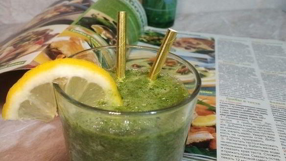 Рецепт Зеленого утреннего смузи с капустой кейл
