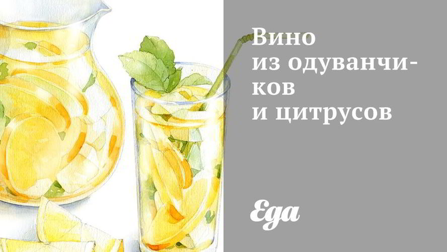 Рецепт вина из одуванчиков и цитрусов