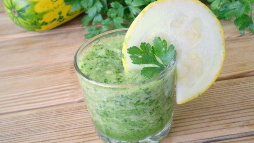 Рецепт зеленого коктейля с кабачком