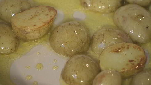 картофельный салат с авокадо и домашним майонезом