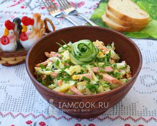 Картофельный салат с колбасой