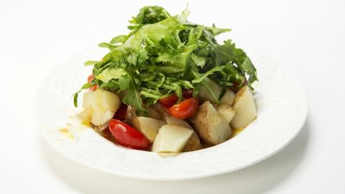 картофельный салат с облепиховой заправкой