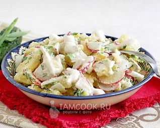 Картофельный салат с редисом