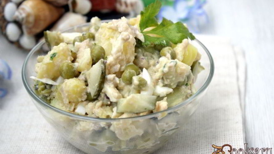 Рецепт картофельного салата с тунцовым соусом