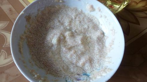 картофельный салат с заправкой из икры