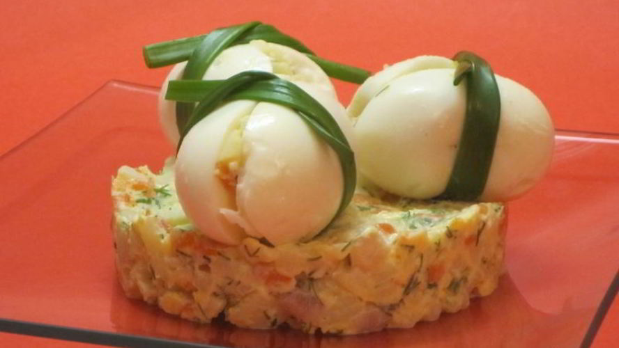 Рецепт салата картофельного с сельдью