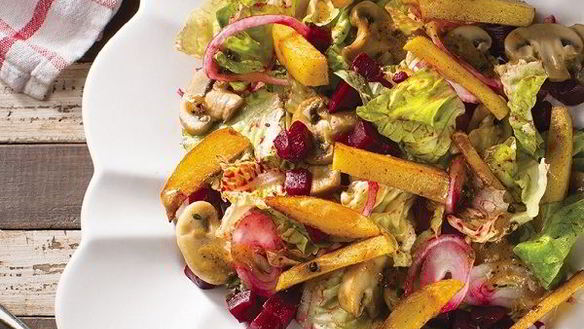 Рецепт Салата с картофелем, грибами и свеклой